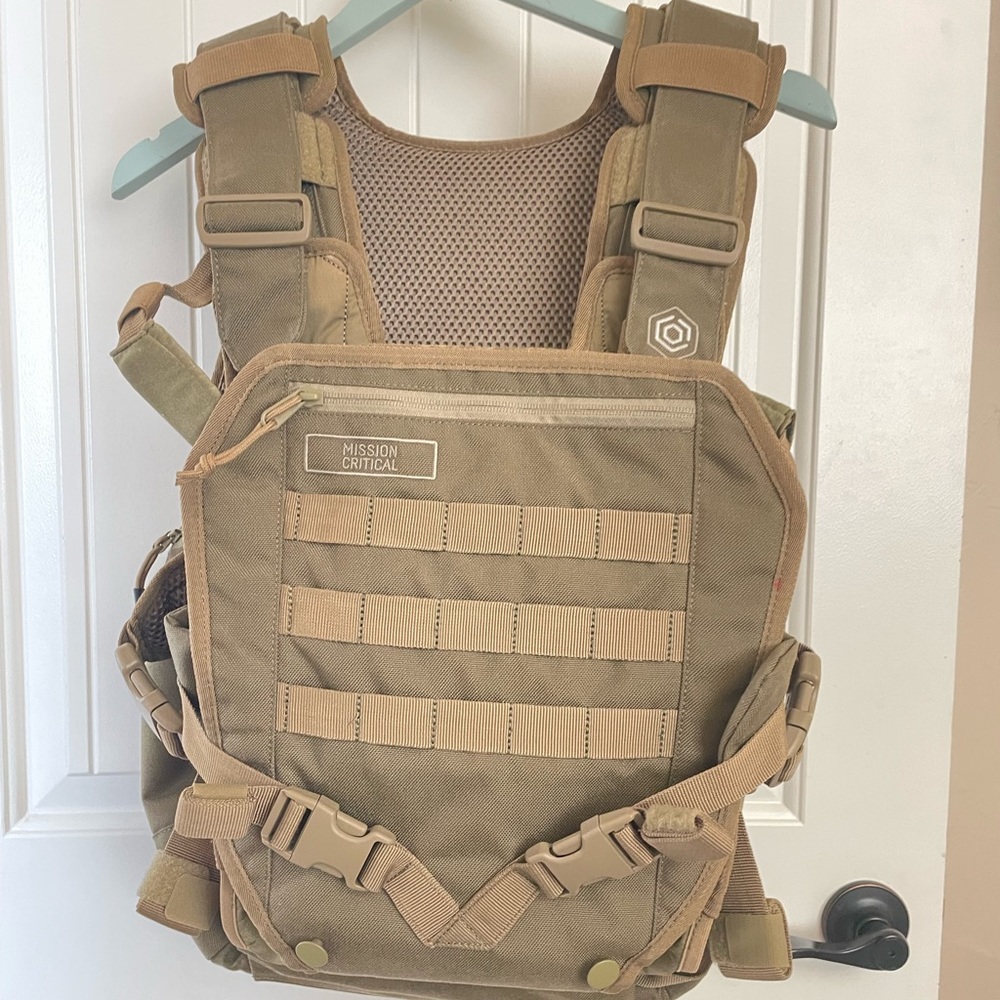 Critical mission front baby carrier with backpack